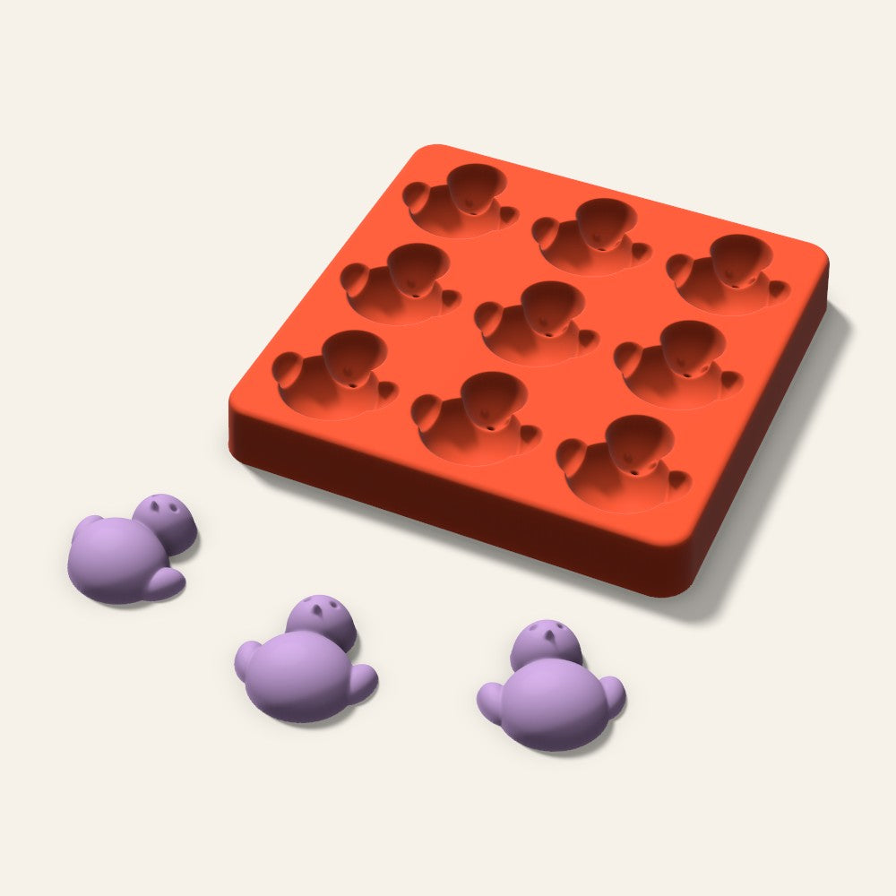 Chick Wax Melt Mold, 1.5 Inch, 9 Cavity, 3D render