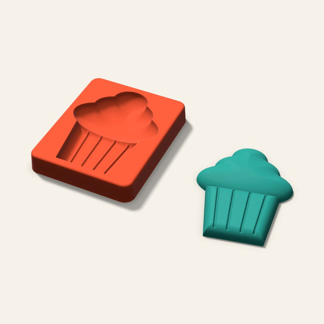 Cupcake Freshie Mold, 4 Inch, 3D render