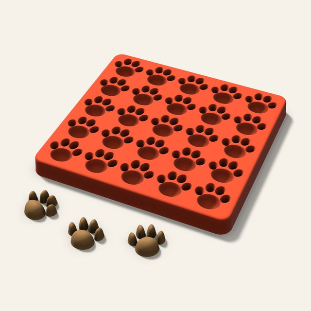 Paw Print Pet Treat Mold, 1 Inch, 25 Cavity, 3D render