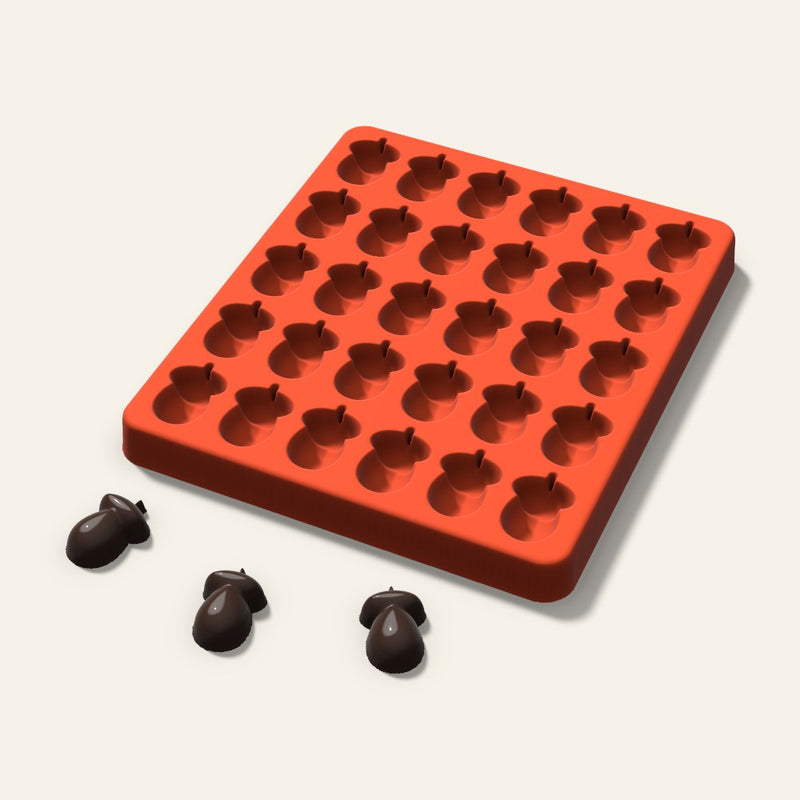 Acorn Candy Mold, 1 Inch, 30 Cavity
