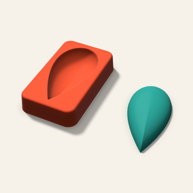 Teardrop Freshie Mold, 3 Inch, 3D render