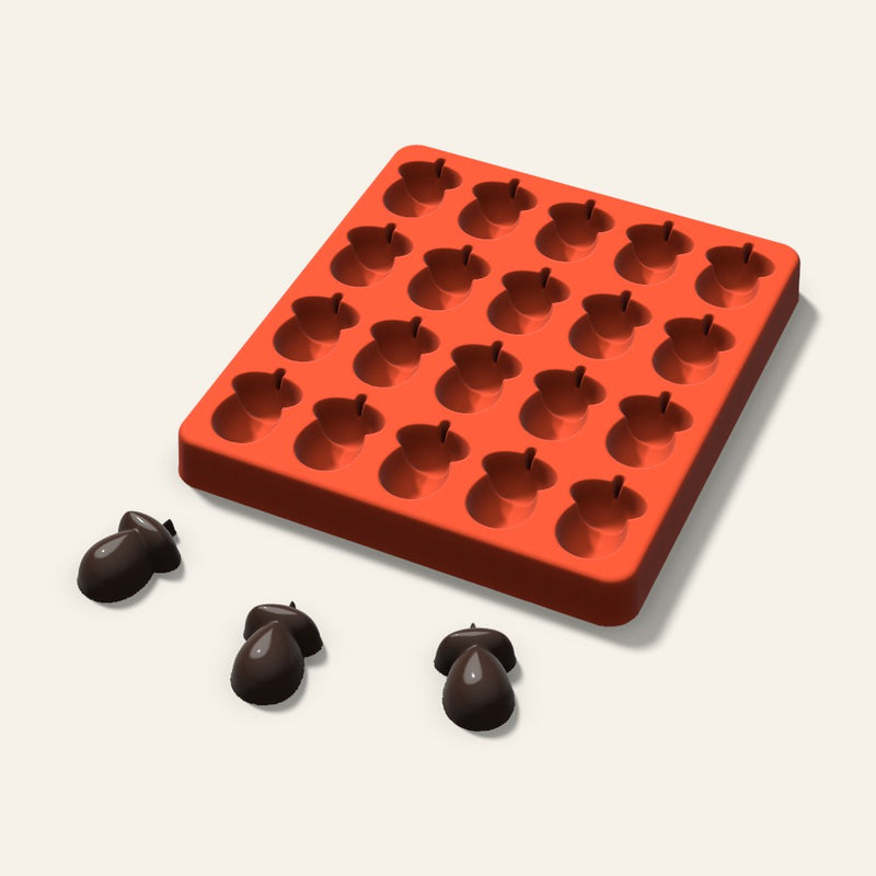 Acorn Candy Mold, 1.25 Inch, 20 Cavity