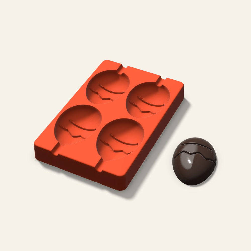 Decorated Egg Cakesicle Mold, 3 Inch, 4 Cavity, 3D render