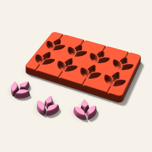 Lotus Lollipop Mold, 1.5 Inch, 8 Cavity, 3D render
