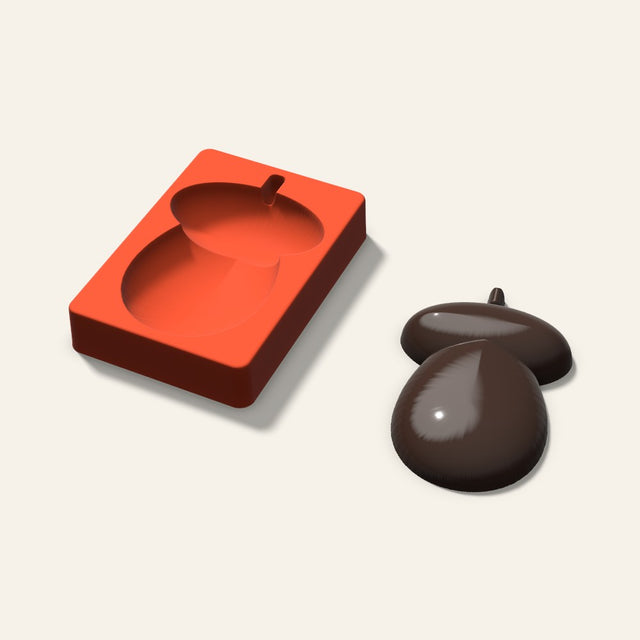 Giant Acorn Mold, 6 Inch, 3D render