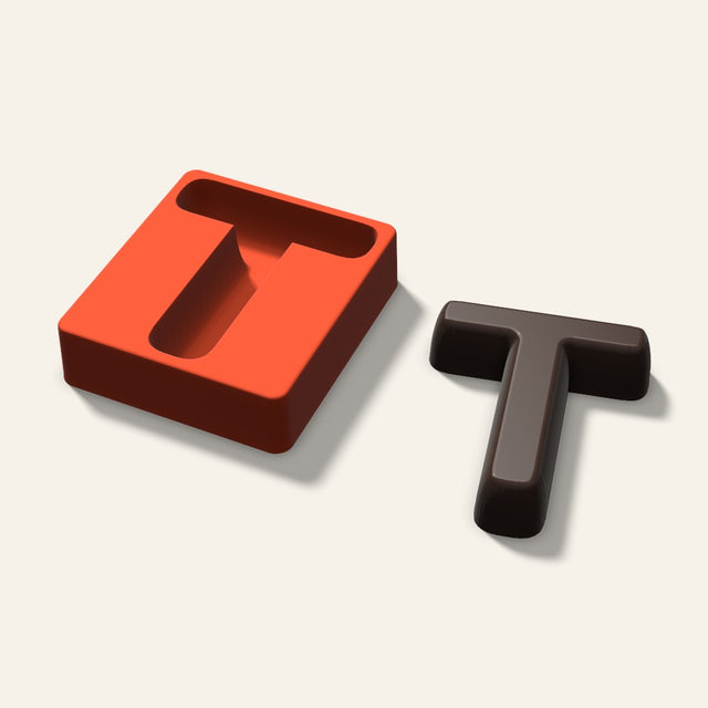 Letter T Mold, 5 Inch, 3D render