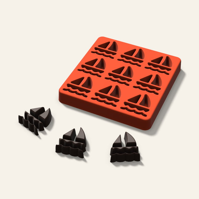 Sailboat Chocolate Mold, 1.5 Inch, 9 Cavity, 3D render