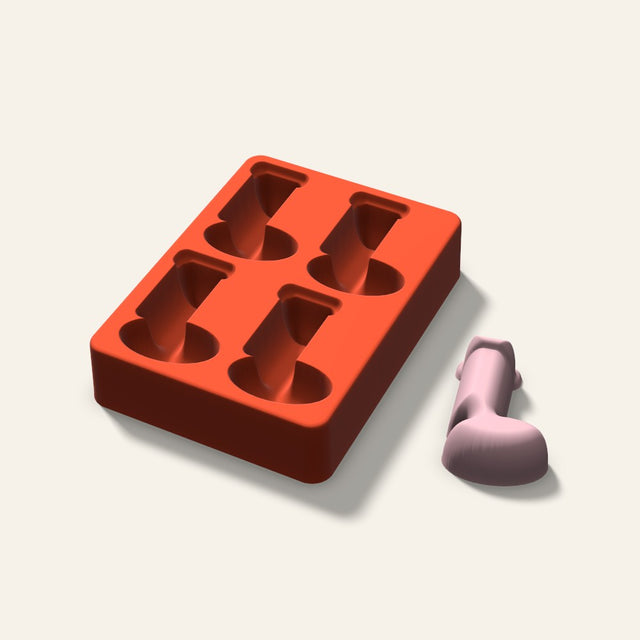 Stocking Soap Mold, 2.5 Inch, 4 Cavity, 3D render