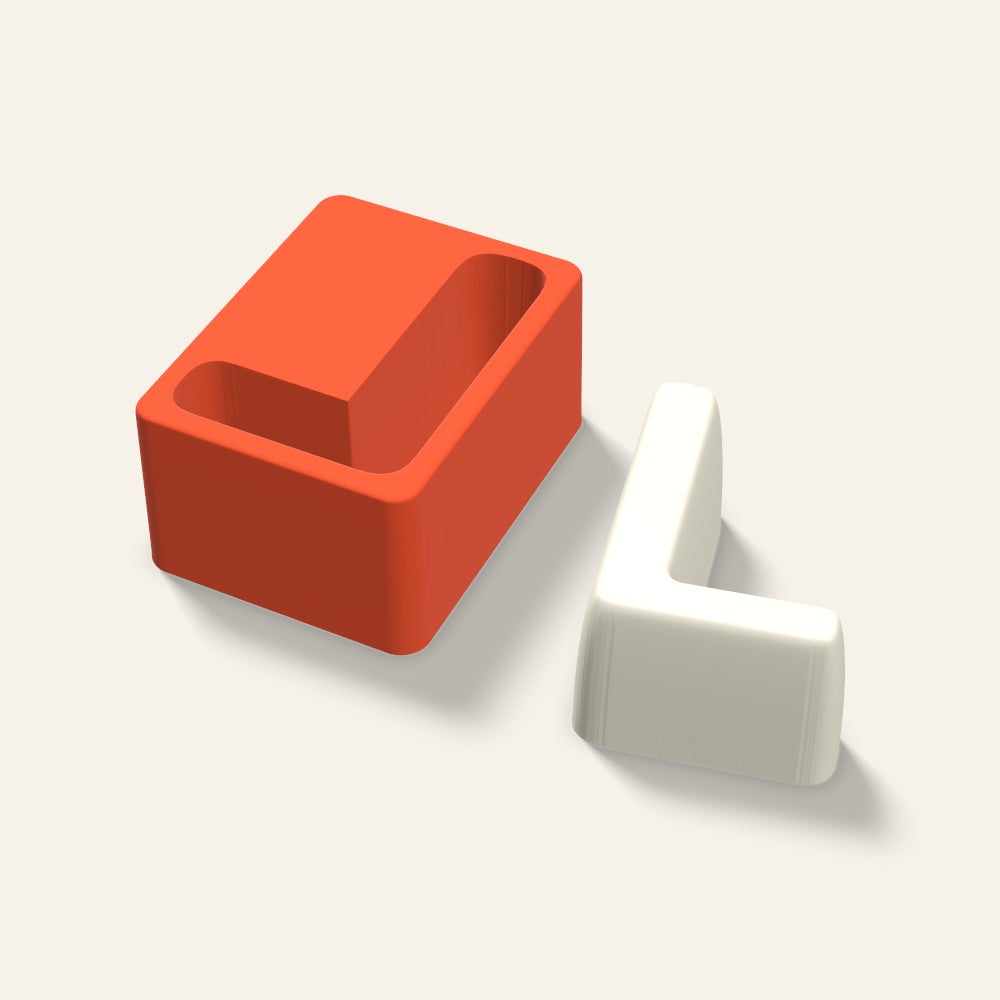 Letter L Candle Mold, 4 x 2 Inch, 3D render