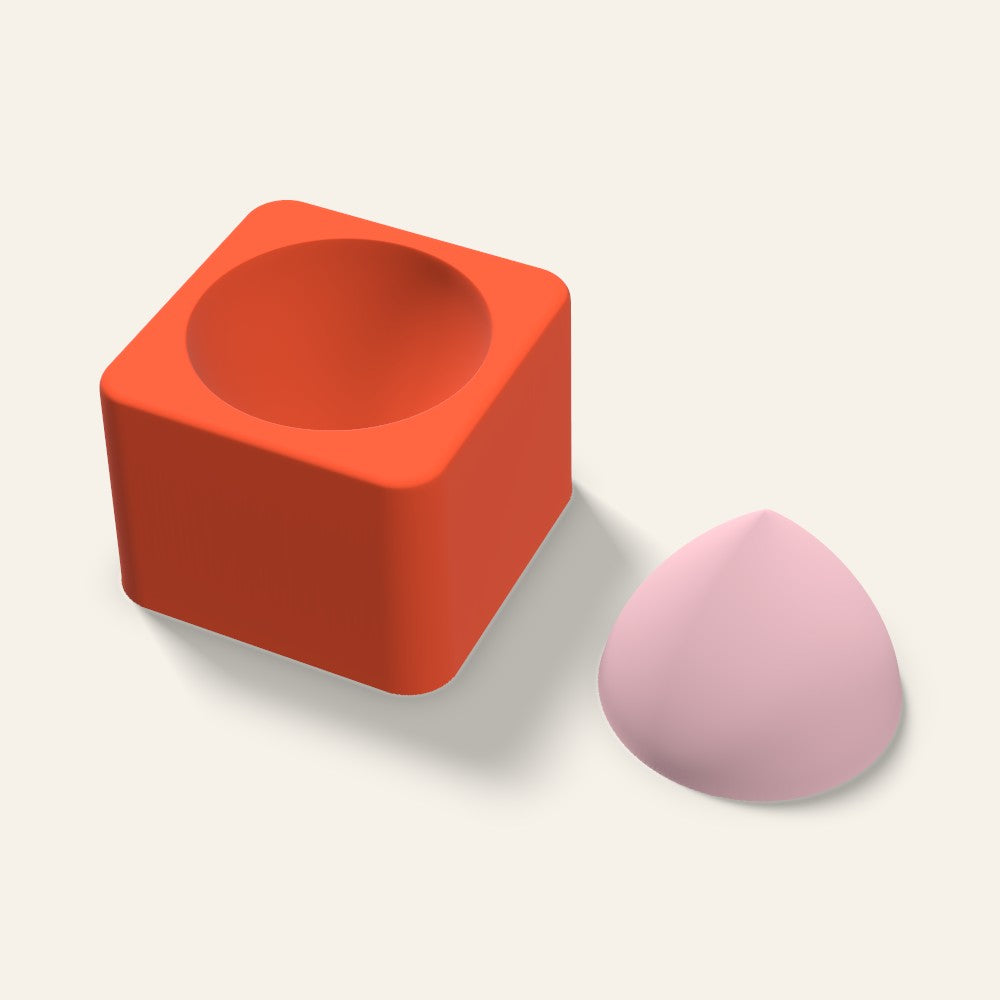Kiss Drop Soap Mold, 2 Inch, 3D render