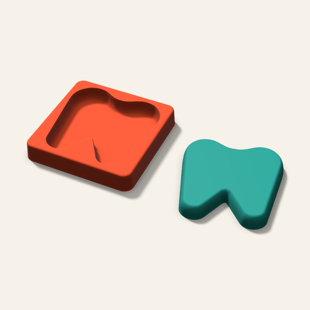 Tooth Freshie Mold, 3.5 Inch, 3D render