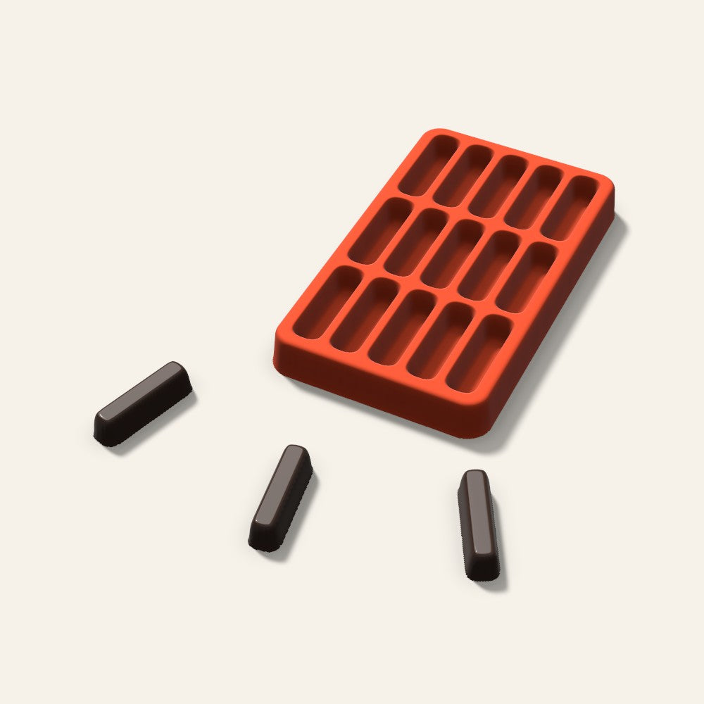 Letter I Candy Mold, 1.5 Inch, 15 Cavity, 3D render