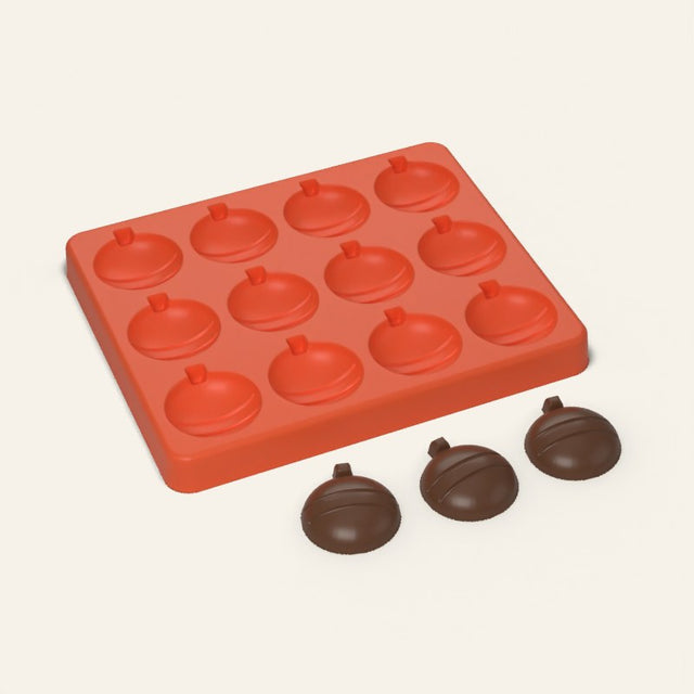 Ornament Candy Mold, 12 Cavity, 3D render