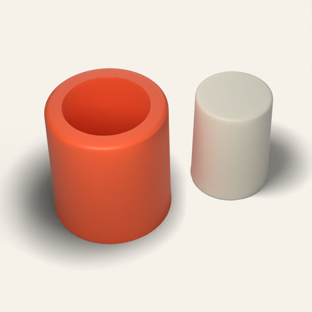 Pillar Candle Mold, 1.5 x 2 Inch, 3D render