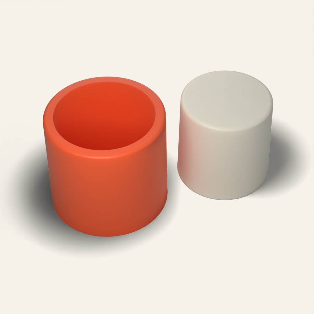 Pillar Candle Mold, 3 x 3 Inch, 3D render