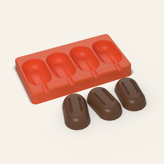 Popsicle Mold, 4 Cavity, 3D render
