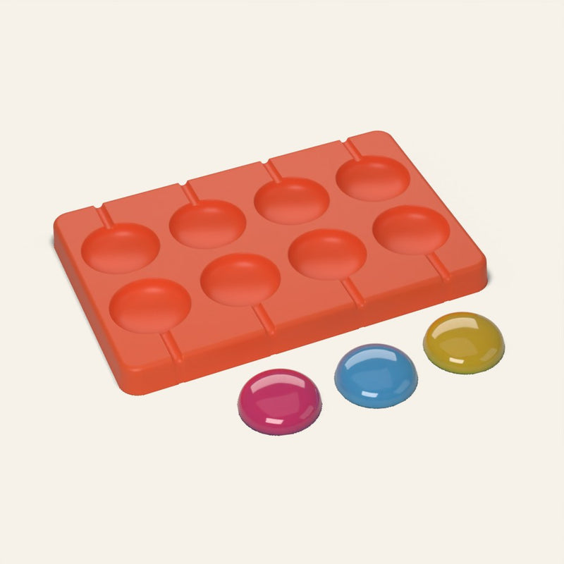 Round Lollipop Mold, 8 Cavity