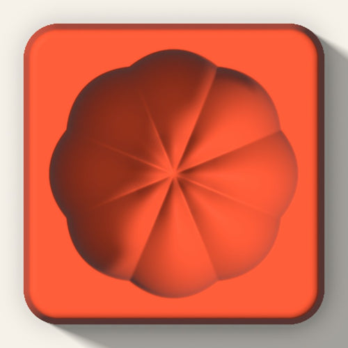3D Pumpkin Cake Mold, 2.5 Inch, top view