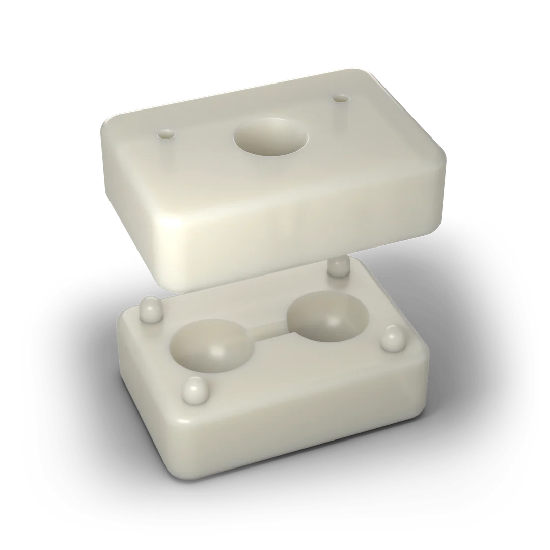 Two-part mold